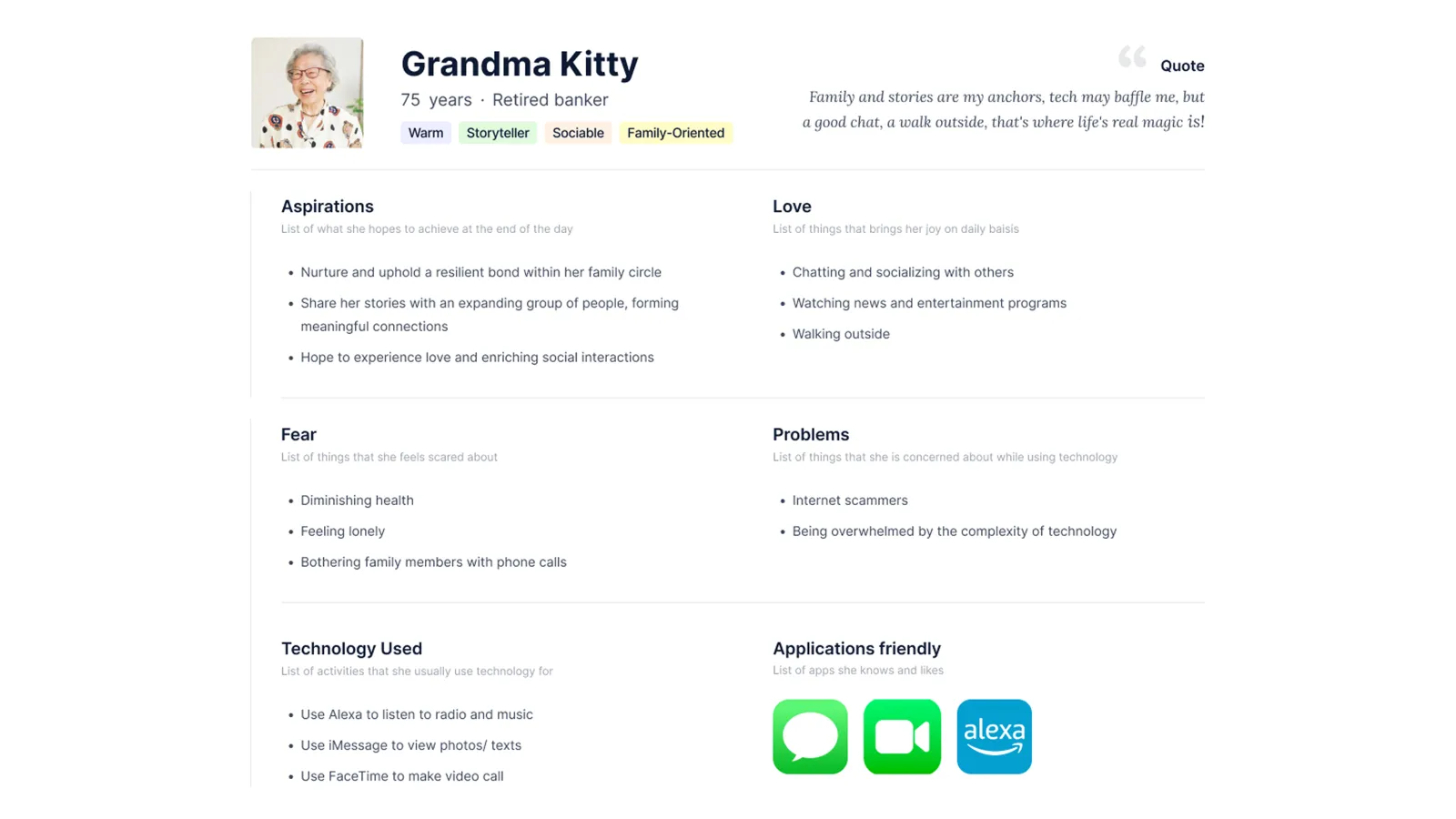 Grandma Kitty persona